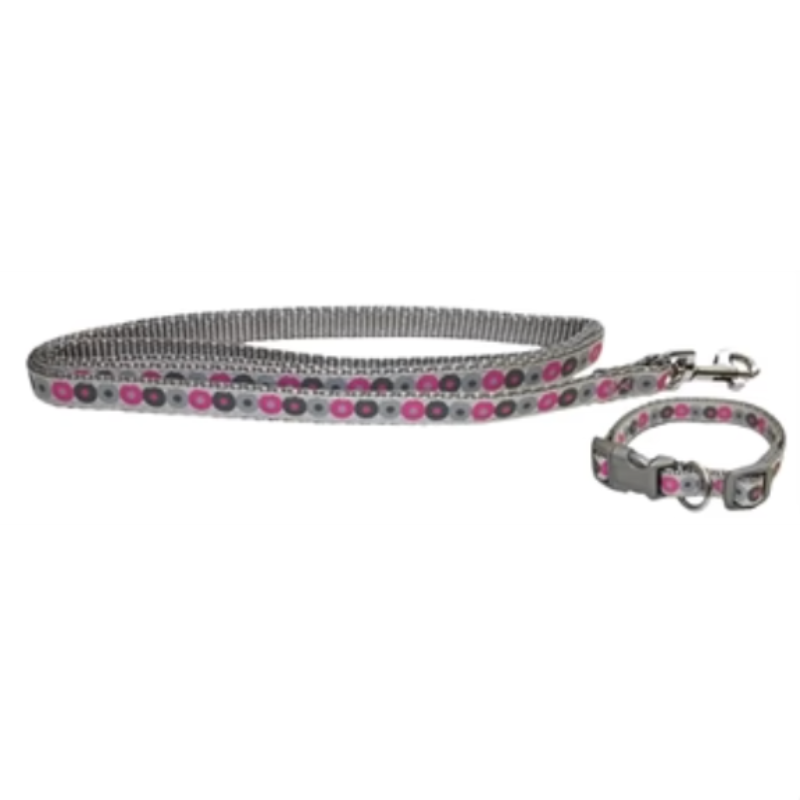 Little Rascals Welpenhalsband Für Kleine Racker Mit Rosa Leine 22,5-36 CM